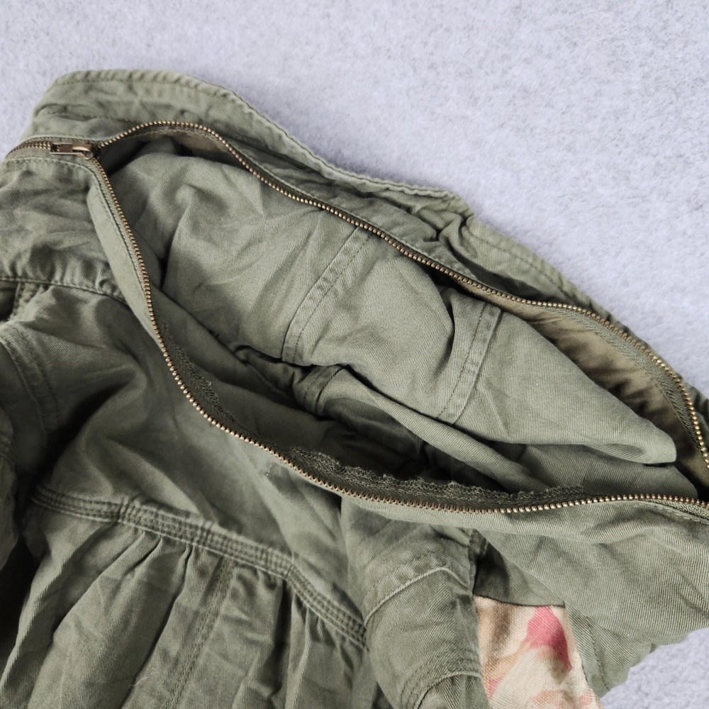 Jolt Jacket Womens Small Green Cotton Floral Tapestry Utility Military Full Zip - Picture 9 of 11